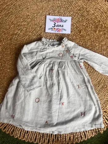 Robe en coton boutchou 3 ans