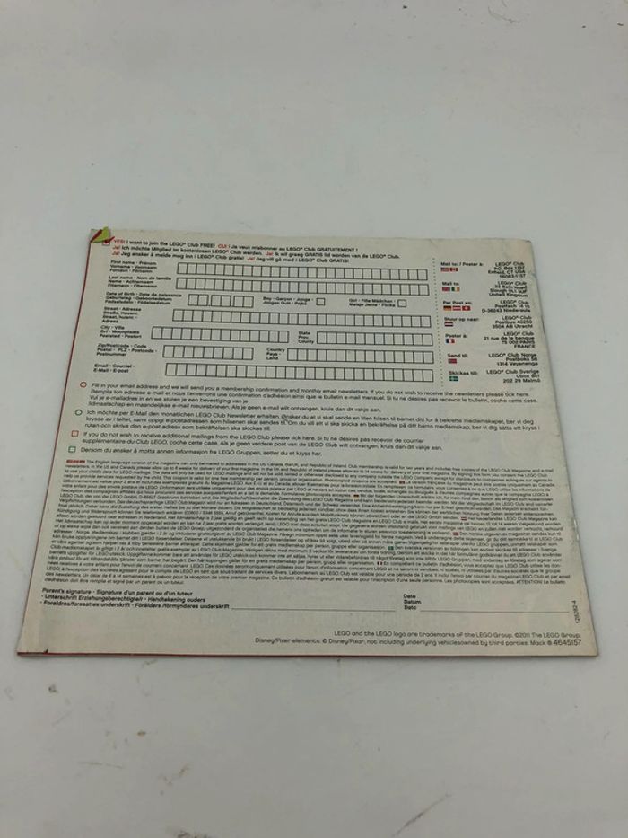 Notice Lego Disney Cars 1/2 N•8486 - photo numéro 2
