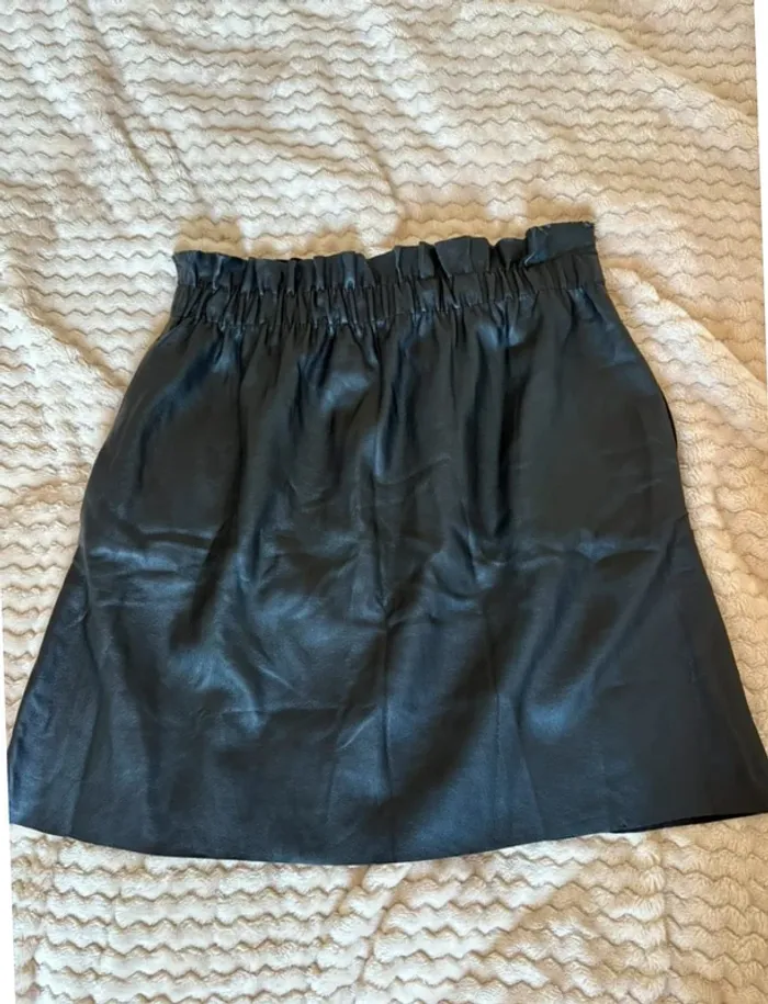 Jupe Zara Knit Simili cuir S
