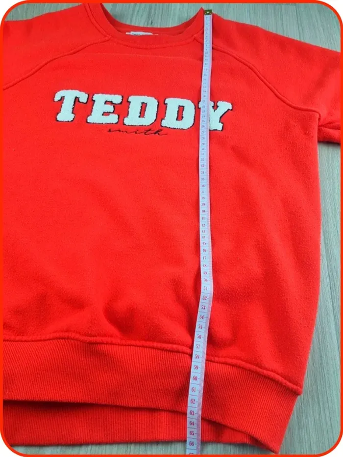 Pull a coll rond Teddy Smith rouge/blanc Homme Taille M - photo numéro 5