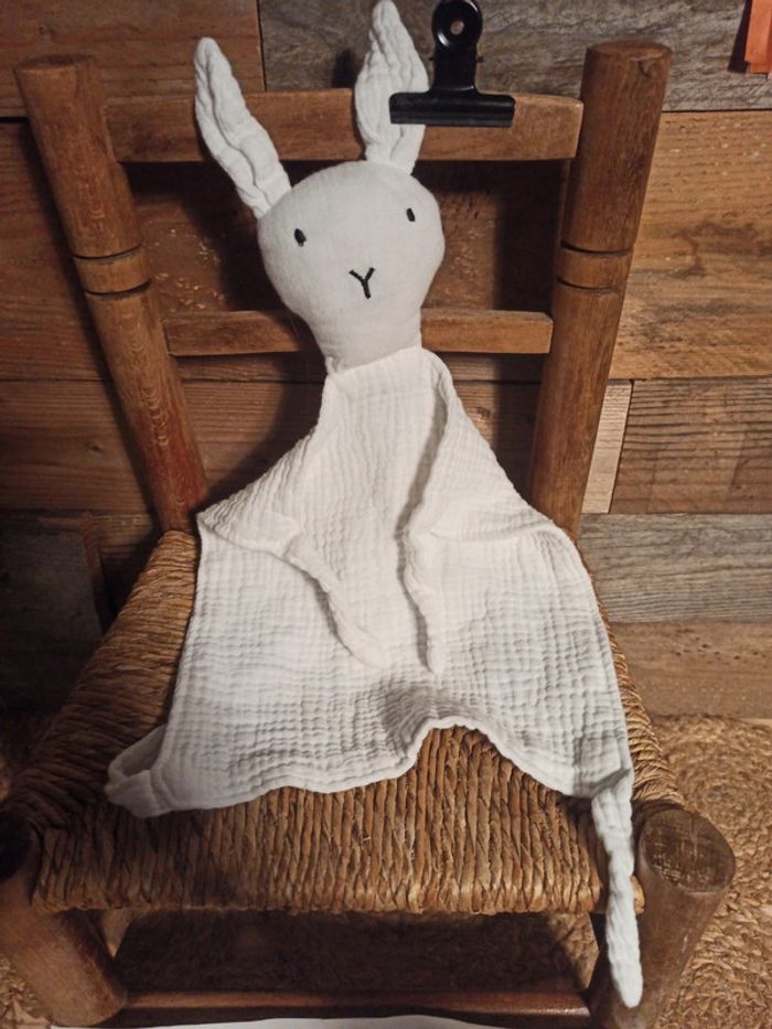 Doudou gaze de coton blanc tbe - photo numéro 4