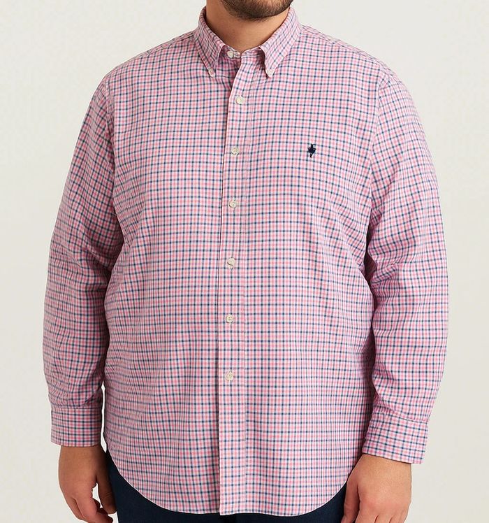 Chemise Ralph Lauren à Carreaux Rose & Bleu – Classic Fit XXXL – Style Vintage Y2K