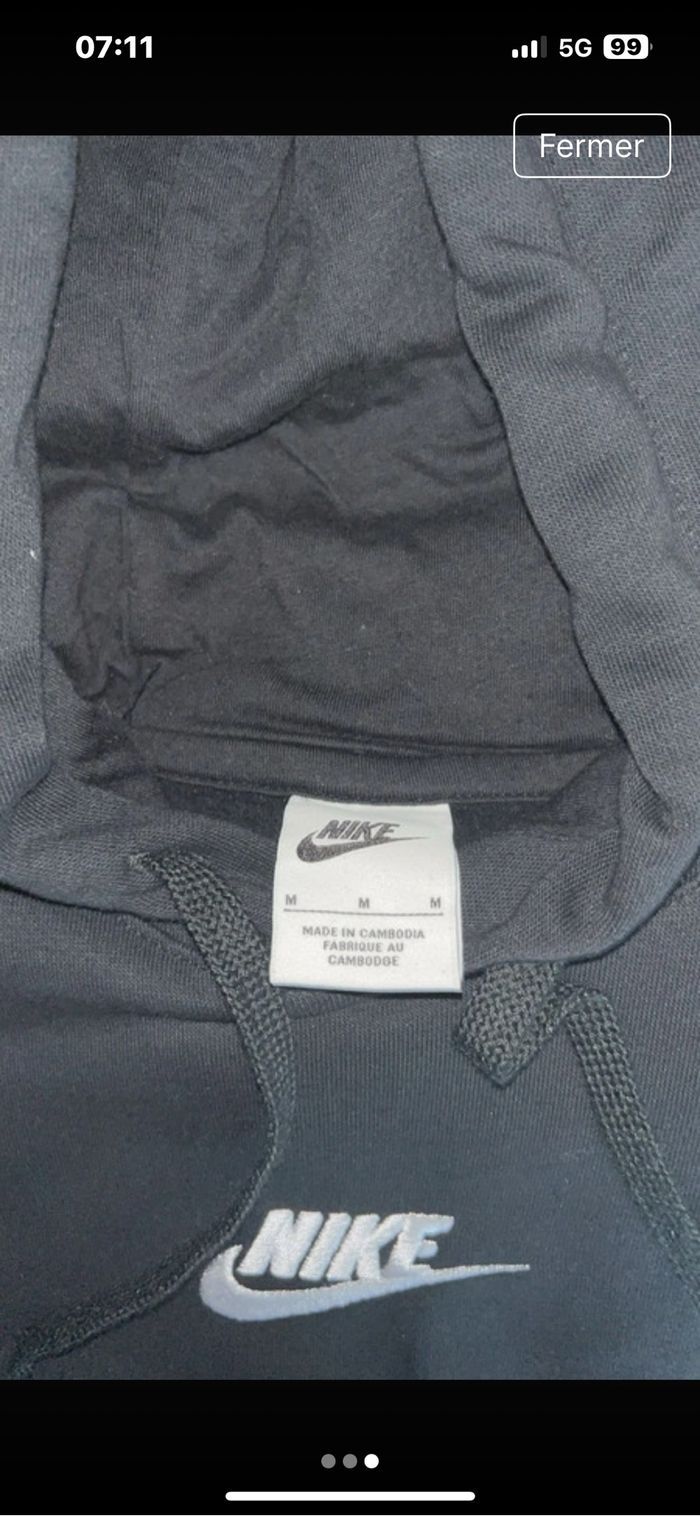 Sweat à capuche Nike Noir - photo numéro 3
