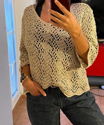Petit pull vintage en mailles - très bon état - taille M oversize ou L