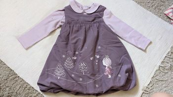 Ensemble robe et t-shirt violine 12 mois