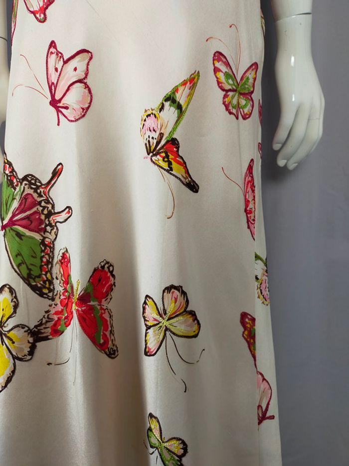 Jupe midi 100% soie Gérard Darel – Papillons colorés – T. 40 - photo numéro 12