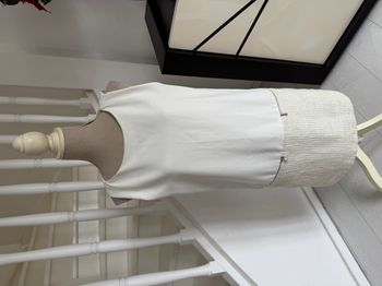 Robe Sinequanone blanche et tweed crème