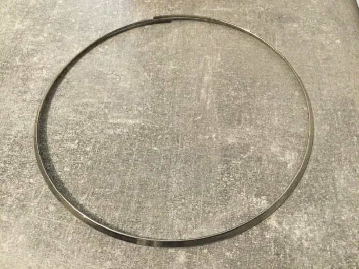 Collier rond rigide argenté