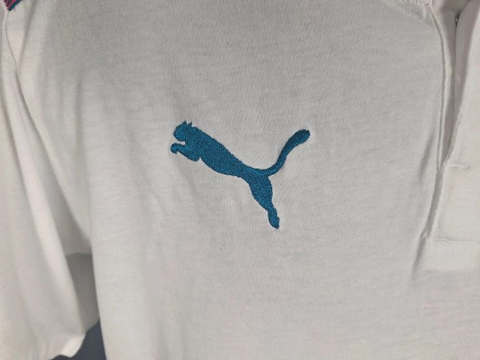 Polo Puma Manchester City – officiel – blanc – taille M - brodé (603) - photo numéro 3