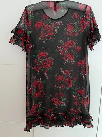 Robe à fleurs transparente H&M