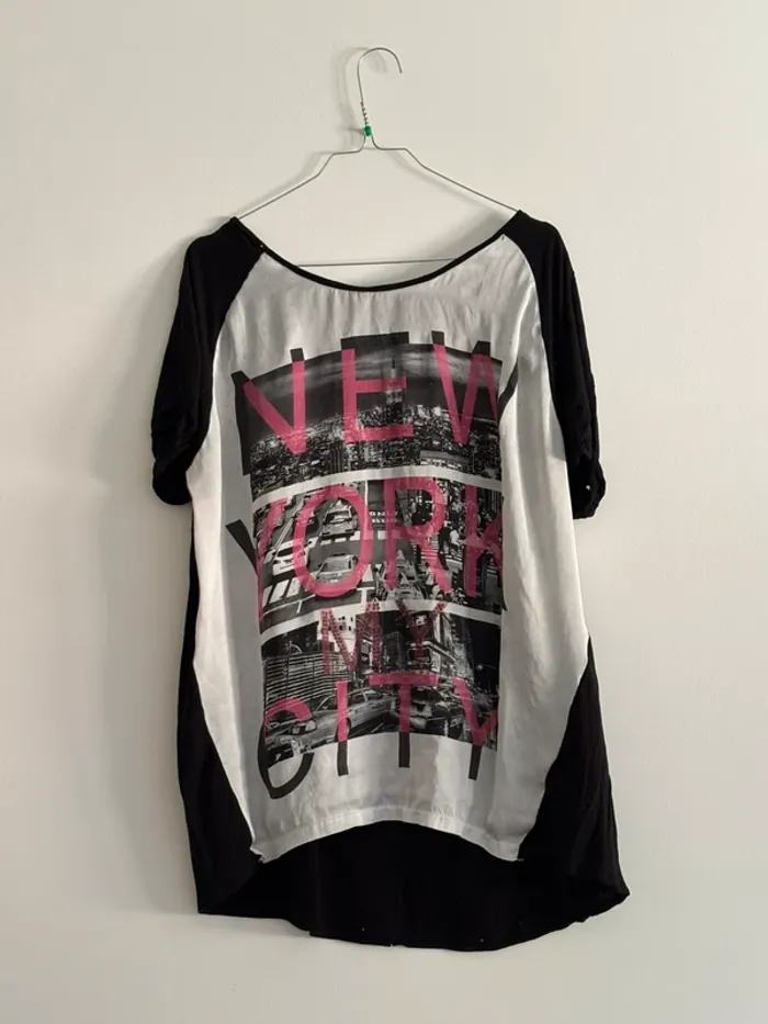 T-shirt long imprimé New York City – Taille 46/48