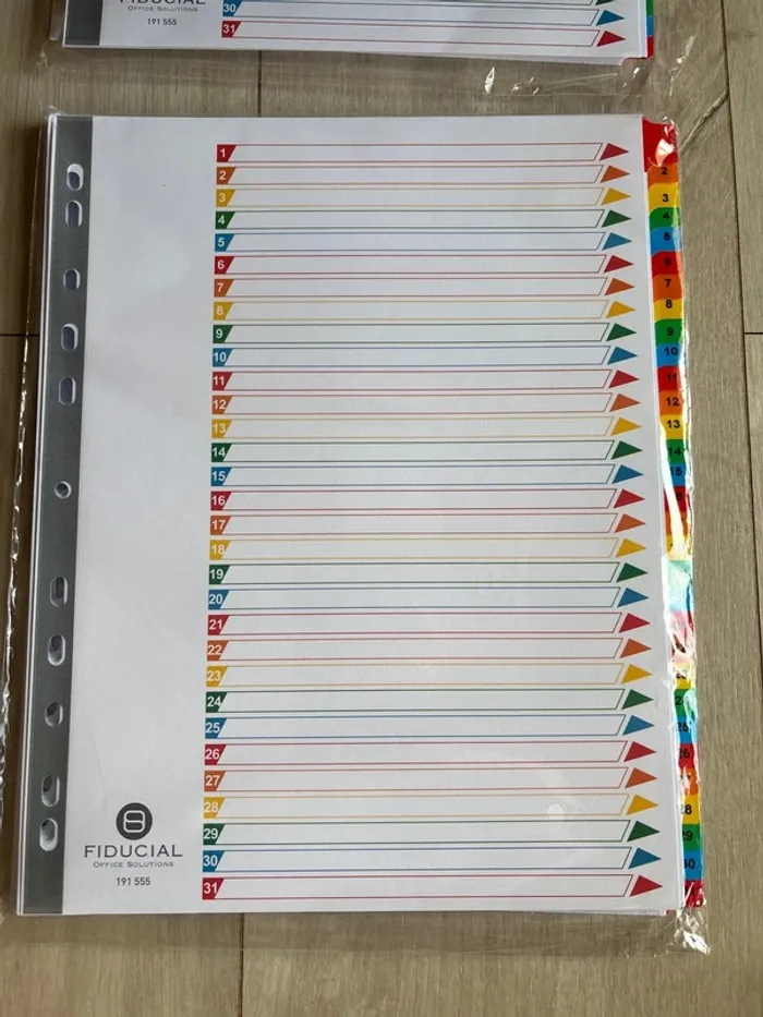 Intercalaires avec numéros - photo numéro 2
