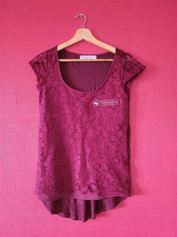 T-shirt bordeaux  - Taille 36