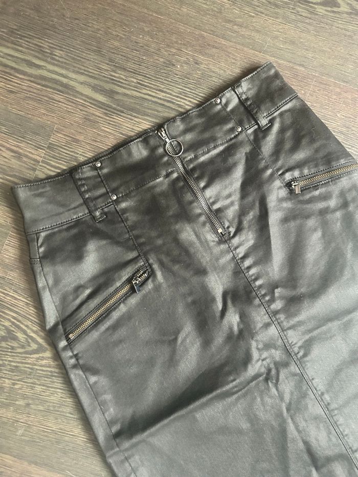 Jupe Bréal faux cuir taille 40 noire - photo numéro 3