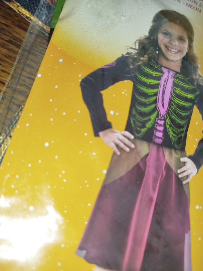 💀 Déguisement squelette néon fille 4-6 ans (110 cm) – Neuf 🎃 - photo numéro 2