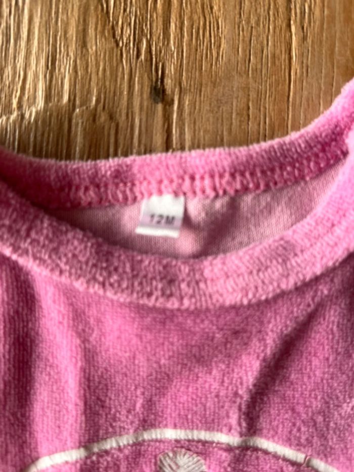 Pyjama 2 pièces rose 12 mois - photo numéro 3