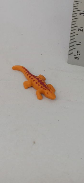 Lézard orange salamandre playmobil
