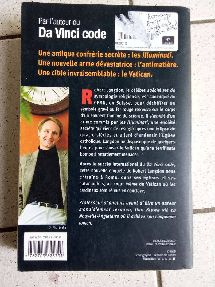 Roman anges et démons dan brown, JC Lattès - photo numéro 2