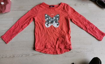 T shirt manche longue papillon 4 ans okaidi 