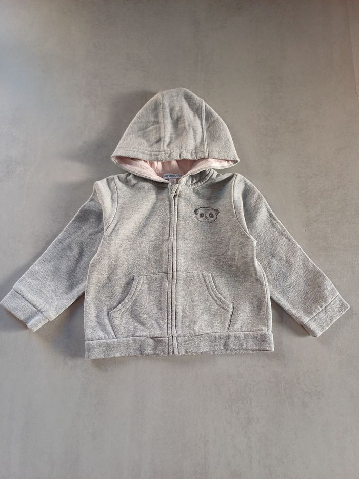 Gilet sweat à capuche manches longues 24 mois Verbaudet très bon état