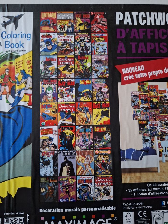 Lot de 32 affiches Batman DC à tapisser, 37,5cm - photo numéro 2