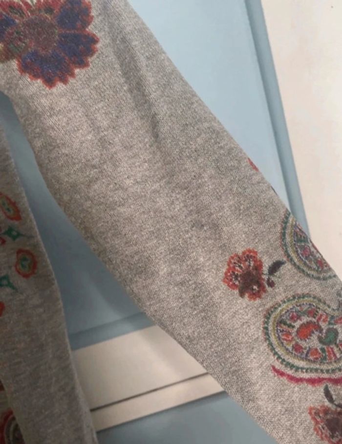 Pull fin gris , desigual, taille s - photo numéro 4