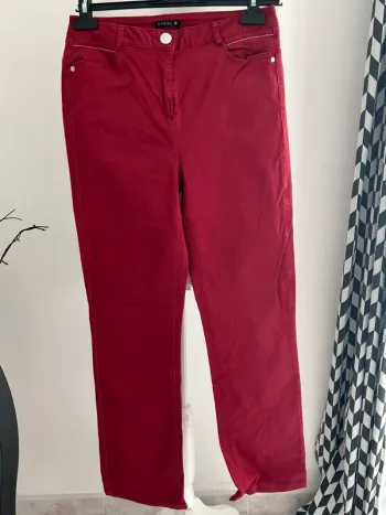 Pantalon droit Bréal taille 40 -couleur bordeaux