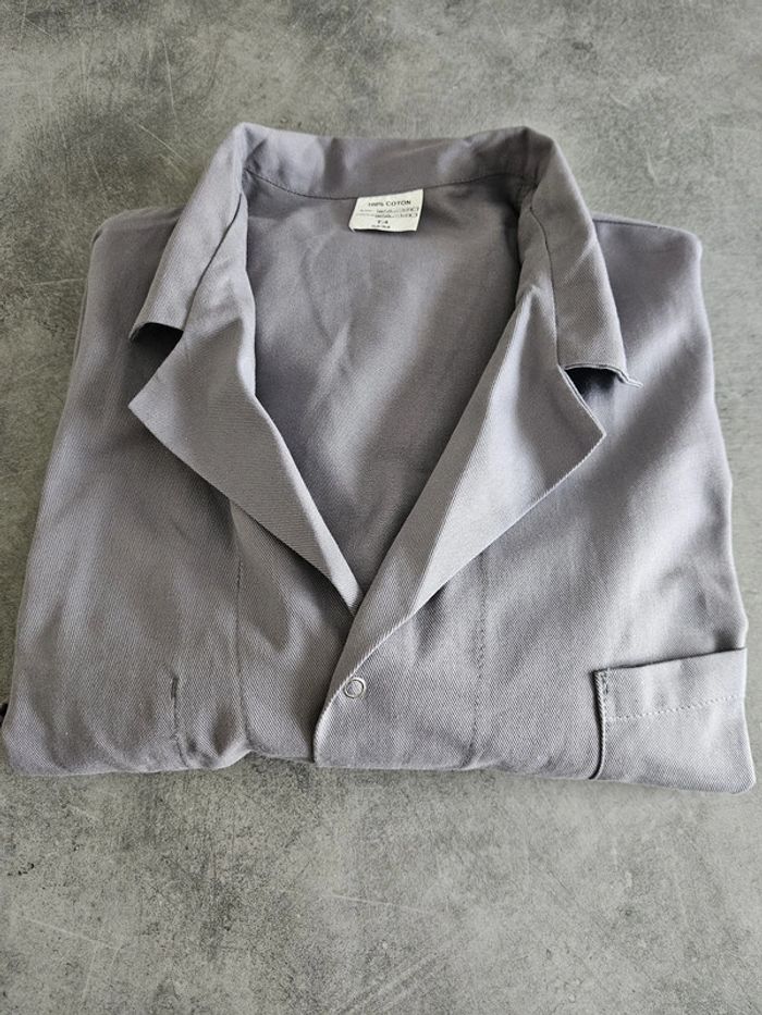 Blouse de travail unisexe - Taille 4 (52-54) - Grise - photo numéro 9