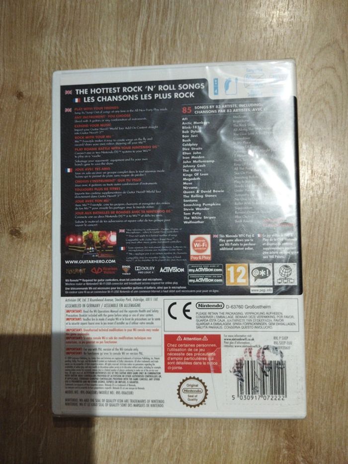 Blister Guitar hero 5 Nintendo Wii - photo numéro 2