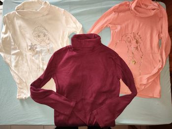 Lot de 3 sous pulls colle roulé