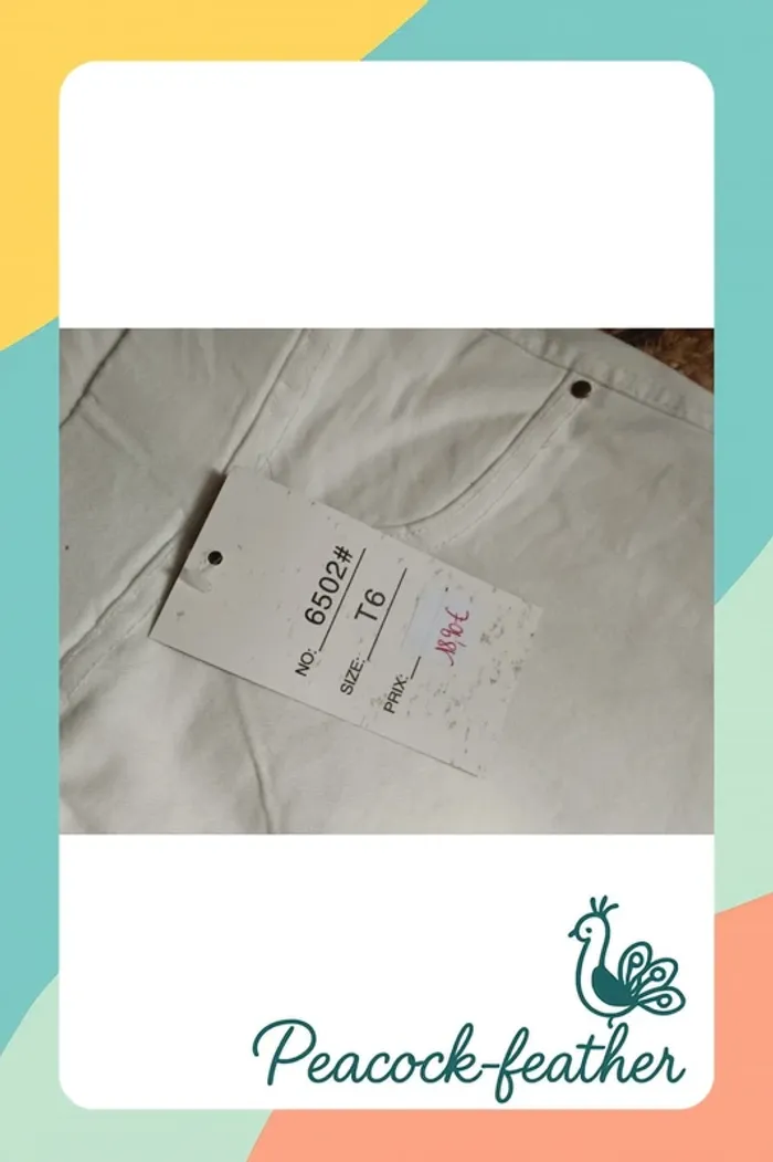 Pantalon blanc Jean tregging neuf étiqueté T6 - photo numéro 8