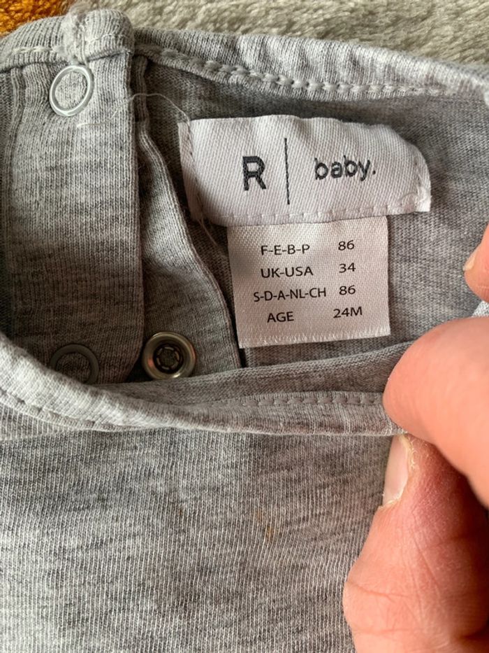 Lot 3 Tee-Shirts R-Baby Rose et Gris 2 Ans - photo numéro 11