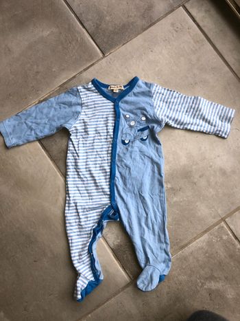 Pyjama une pièce bébé garçon Grain de blé 3 mois / 60 cm