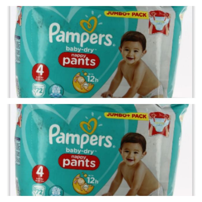 Lot de 144 Couches Pampers Baby Dry Pants 9-15 kg Taille 4 Neuf