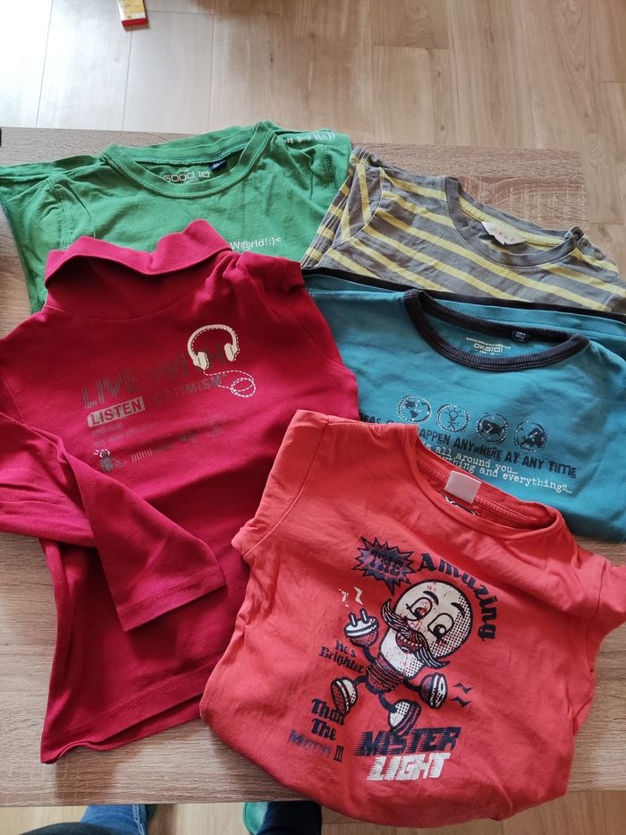 Lot de 5 t-shirts manches longues