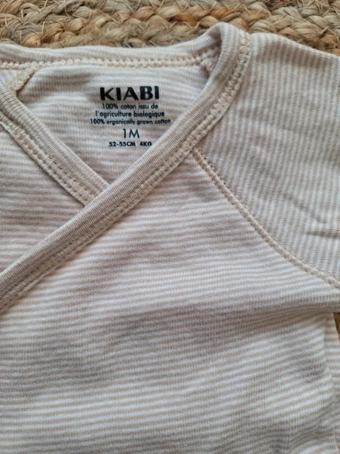 Lot de bodies été Kiabi 1 mois 52-55 cm 4 kg - photo numéro 5