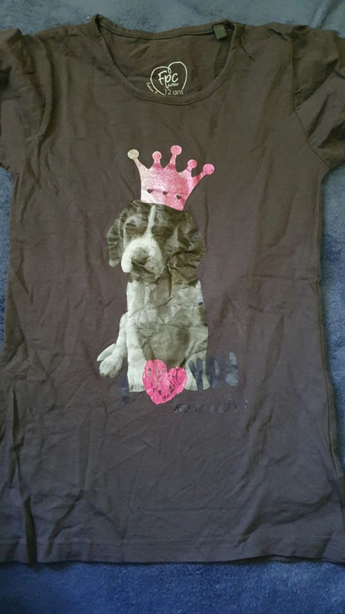 Tee-shirt manches courtes fille ado Taille 12 ans