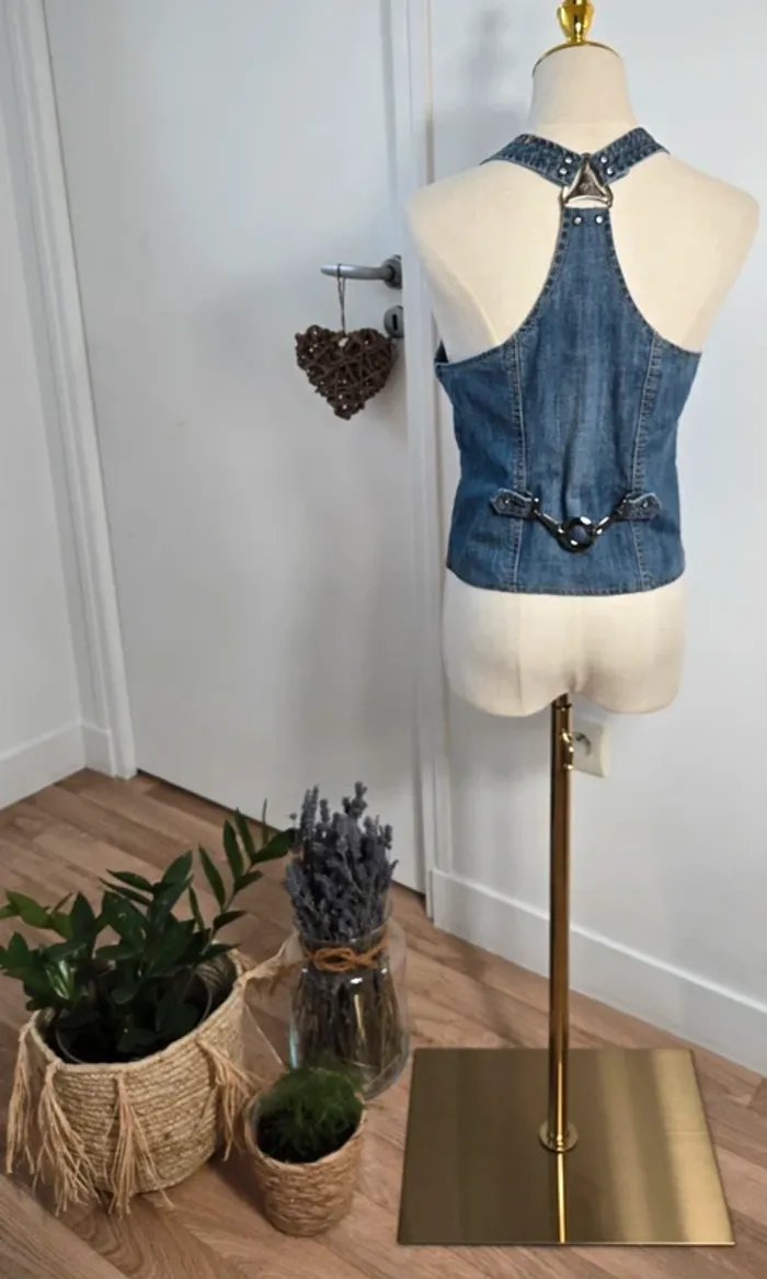 Gilet en Jeans Gold SK taille M - photo numéro 4
