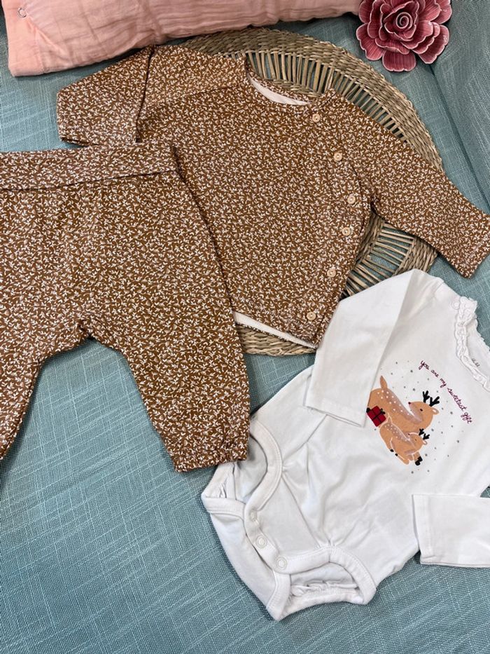 Ensemble 2-4 mois 62 cm h&m - photo numéro 2
