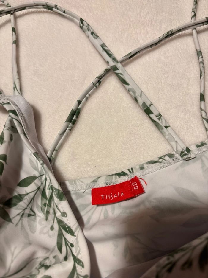 Maillot de bain feuillages vert et blanc taille 40 - photo numéro 3