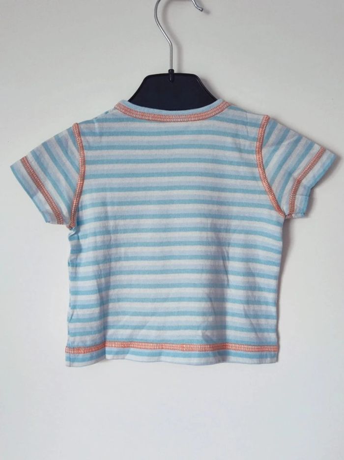 Tee-shirt rayé bleu blanc / Petit Bateau - 3 mois / 60cm - photo numéro 3
