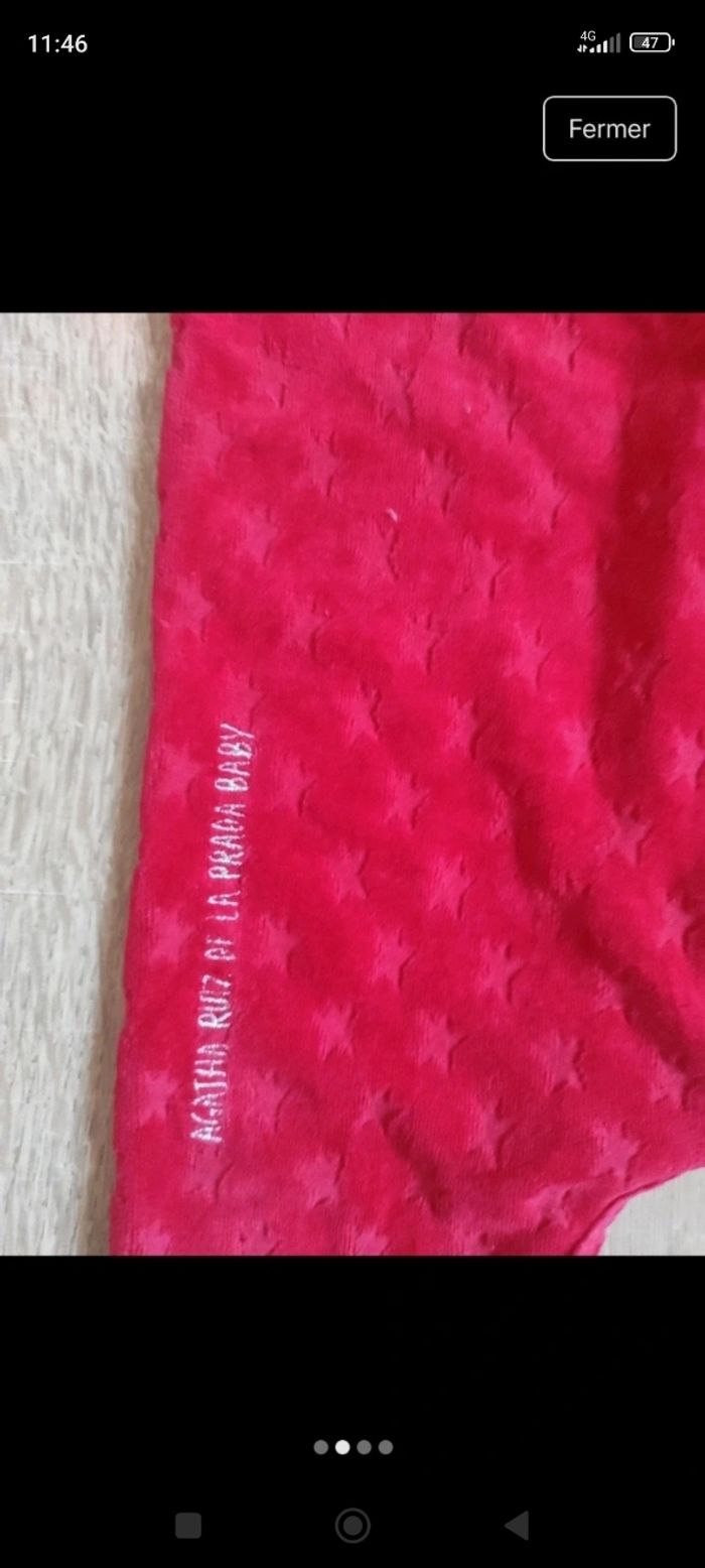 Pyjama bébé fille 18 mois rouge Agatha Ruiz de la Prada - photo numéro 2