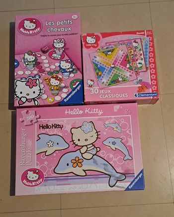 Lot jeux puzzle hello kitty