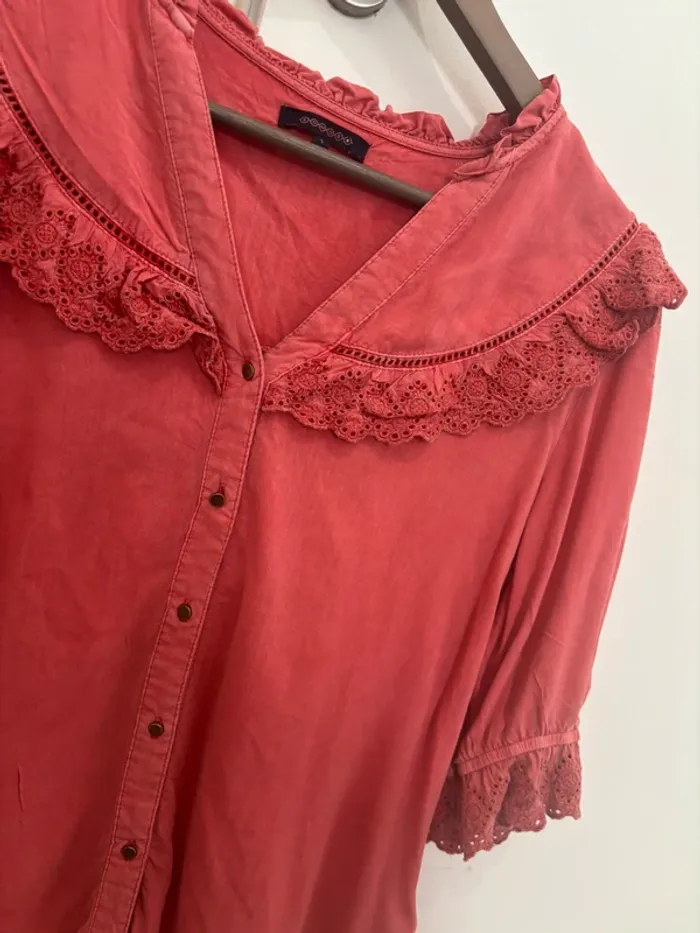 Blouse manches 3/4 vieux rose BONOBO - photo numéro 3