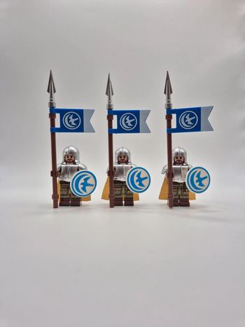 Figurines type lego 3 guerriers de la maison Arryn game of thrones