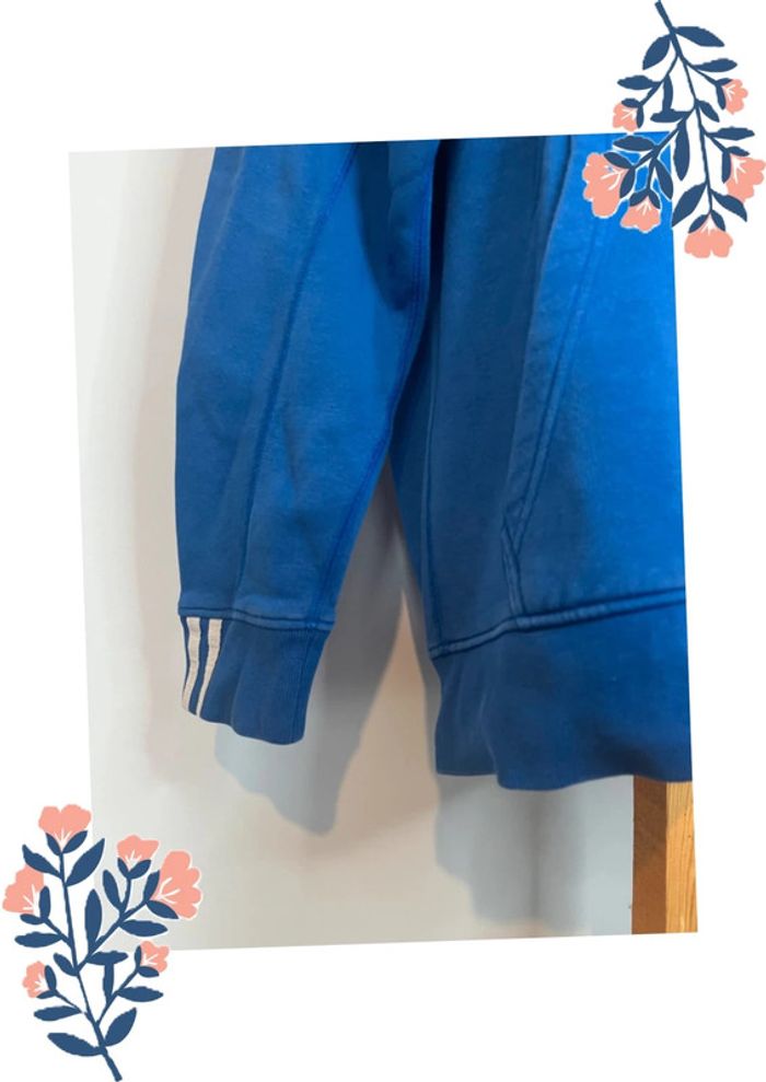 Sweat à capuche bleu Adidas – Taille M - photo numéro 4