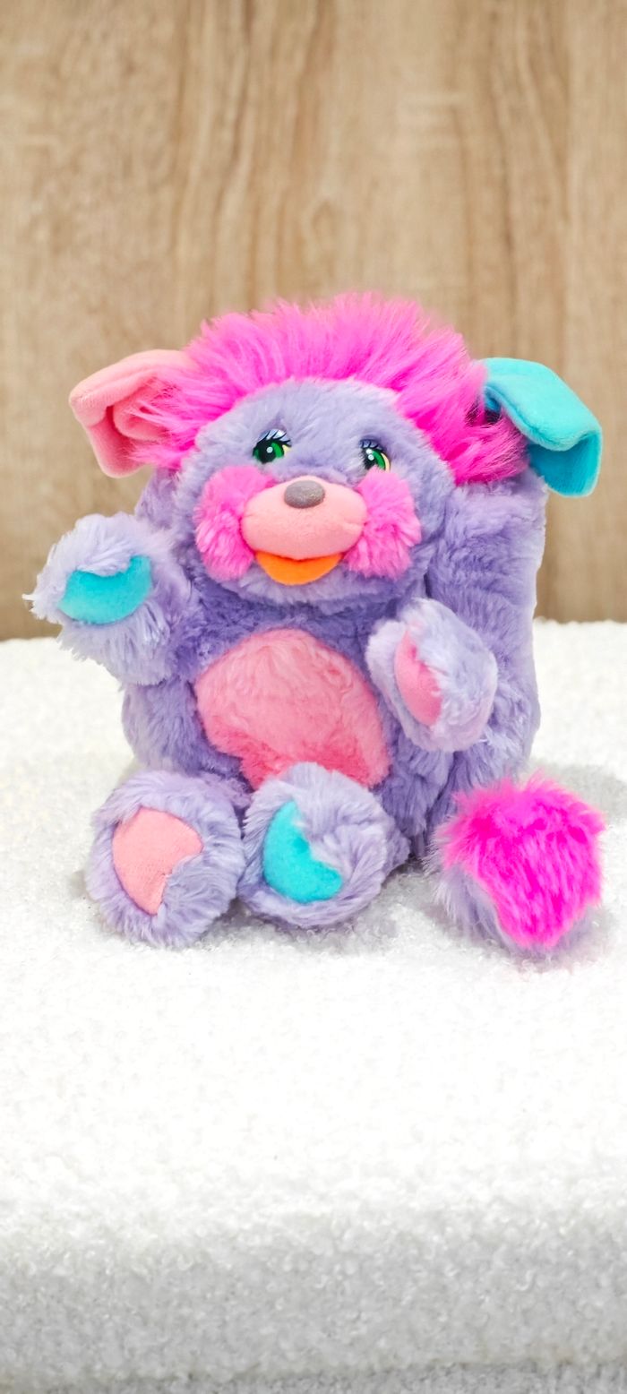 Peluche popples pretty bit violet 1986 - photo numéro 2