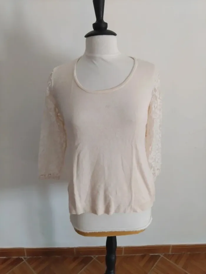 Blouse manches 3/4 dentellées 123t 42 - photo numéro 3