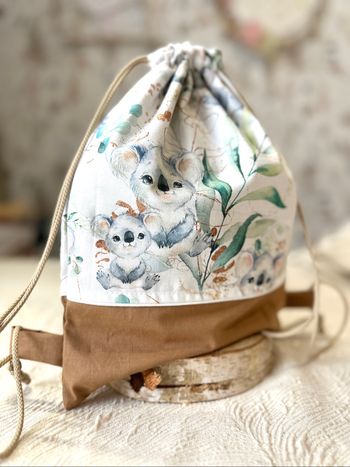 Sac à dos koala pochon marron