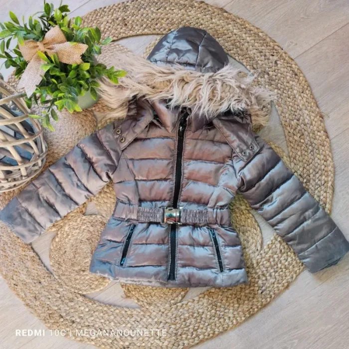 🧥 Doudoune brillante grise Zara – Taille 3 ans (98 cm) - photo numéro 2